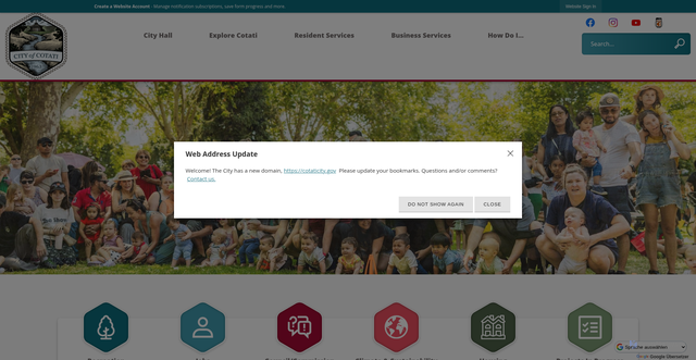 Security scan screenshot of https://cotaticity.gov/