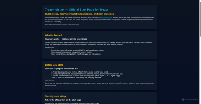 Security scan screenshot of https://io-trizr-start.pages.dev/