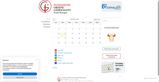 Security scan screenshot of https://odg.bo.it/fondazione/