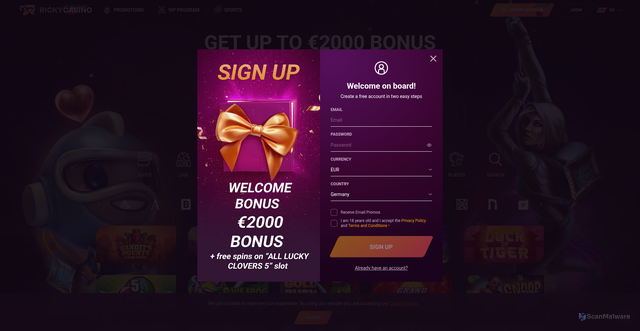 Security scan screenshot of http://onlinewettanbieterpaypal.click/