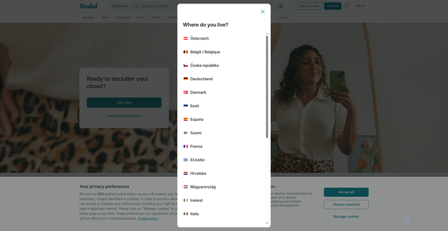 Security scan screenshot of https://vinted.com