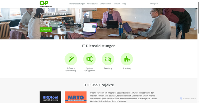 Security scan screenshot of https://oetiker.ch