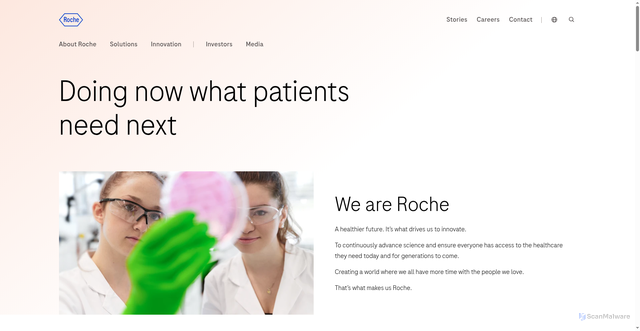Security scan screenshot of https://www.roche.com