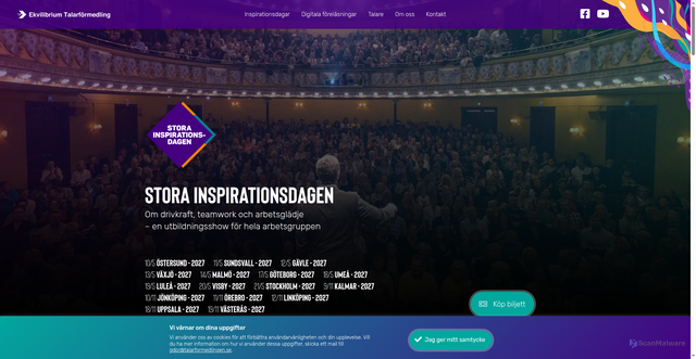 Security scan screenshot of https://storainspirationsdagen.se