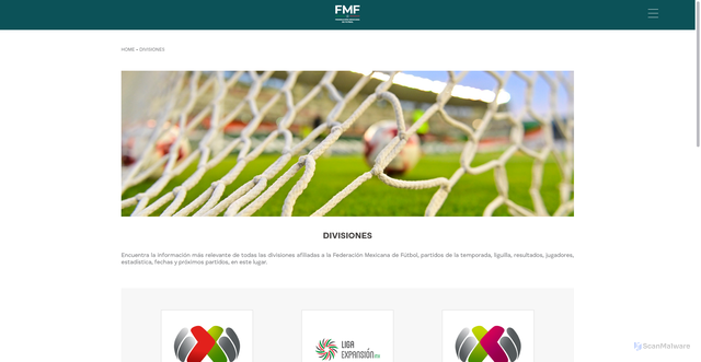 Security scan screenshot of https://fmf.mx/divisiones
