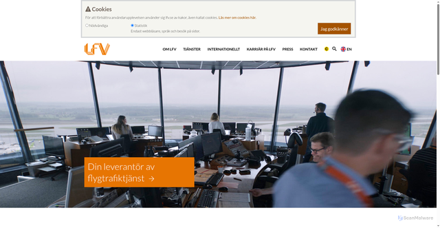 Security scan screenshot of https://www.lfv.se