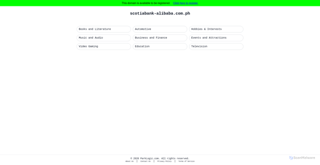 Security scan screenshot of http://scotiabank-alibaba.com.ph/