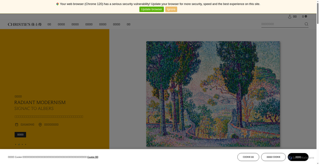Security scan screenshot of https://www.christies.com.cn