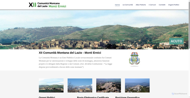 Security scan screenshot of https://www.cm12ernici.it/