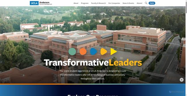 Security scan screenshot of https://www.anderson.ucla.edu
