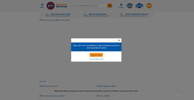 Security scan screenshot of https://bmstores.co.uk