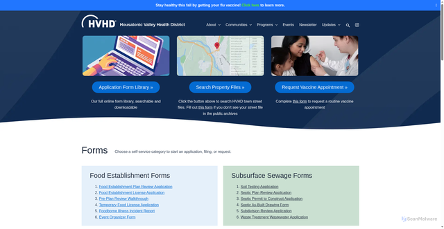 Security scan screenshot of https://hvhdct.gov/