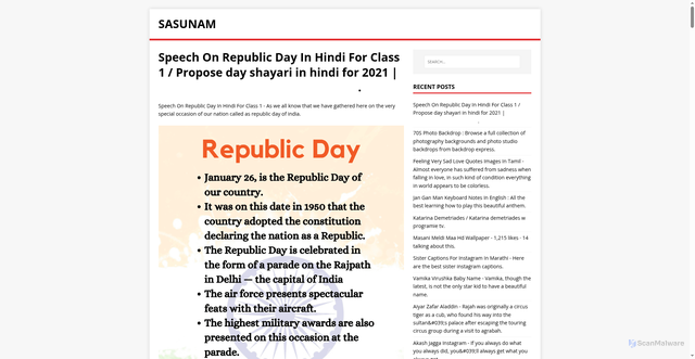 Security scan screenshot of https://manusas.pages.dev/posts/speech-on-republic-day-in-hindi-for-class-1/