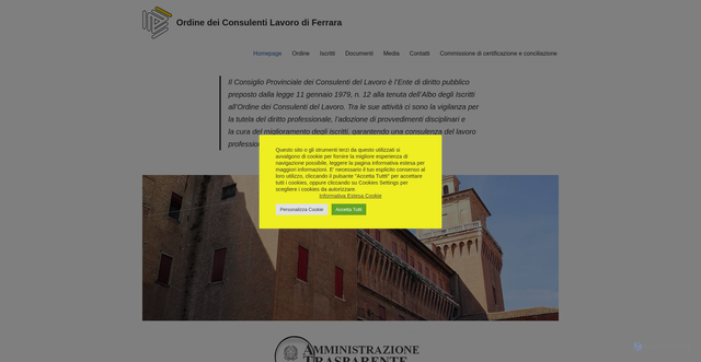 Security scan screenshot of https://www.consulentilavoroferrara.it/