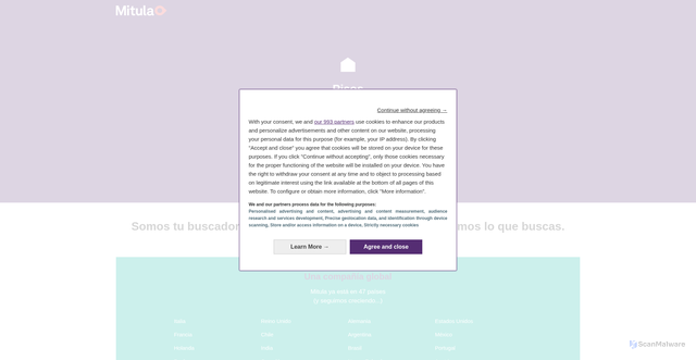 Security scan screenshot of https://mitula.com