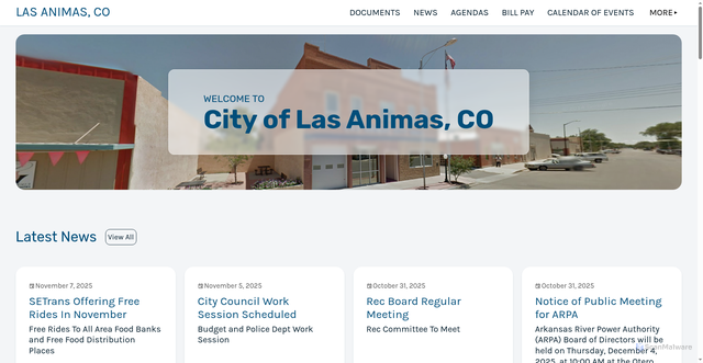 Security scan screenshot of https://cityoflasanimasco.gov/