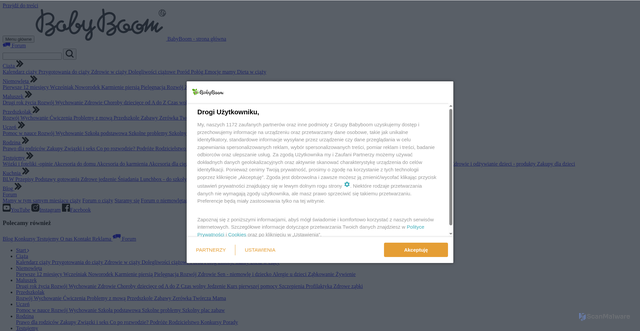 Security scan screenshot of https://babyboom.pl