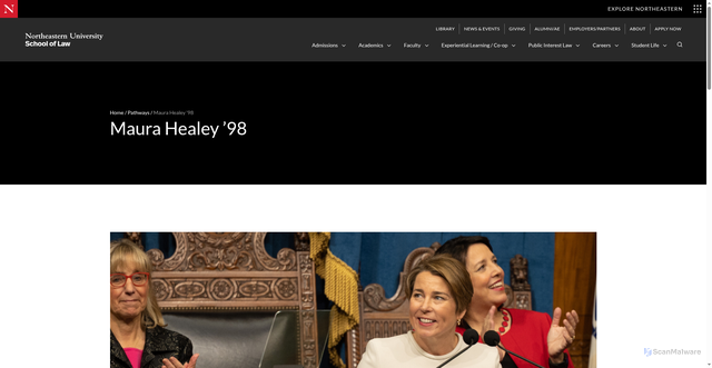 Security scan screenshot of https://law.northeastern.edu/pathway/maura-healey-98/