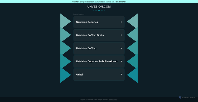 Security scan screenshot of https://unvesion.com/
