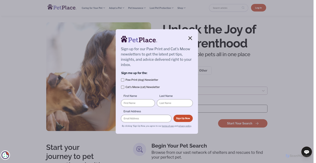 Security scan screenshot of https://petango.com