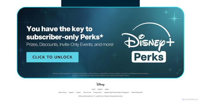Security scan screenshot of https://www.disney.sg/disney-plus-perks