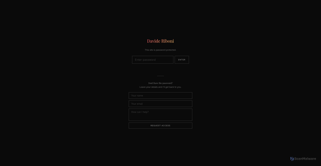 Security scan screenshot of https://davideriboni.com/