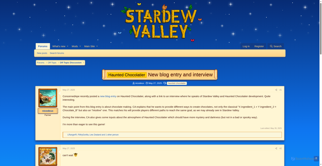 Security scan screenshot of http://forums.stardewvalley.net/threads/new-blog-entry-and-interview.41981/