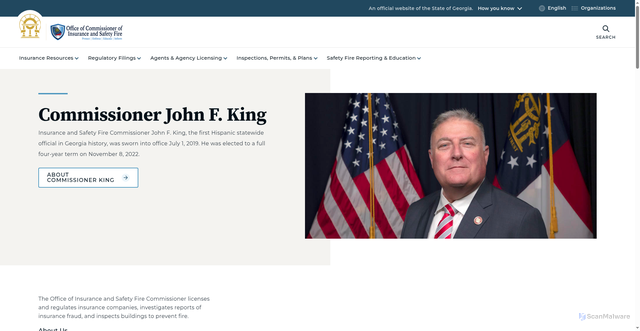 Security scan screenshot of https://oci.georgia.gov/