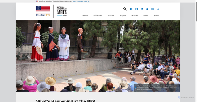 Security scan screenshot of https://arts.gov