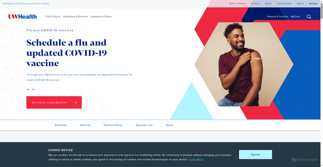 Security scan screenshot of https://www.uwhealth.org/