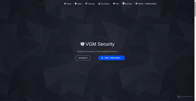 Security scan screenshot of https://vgmsecurity.com/
