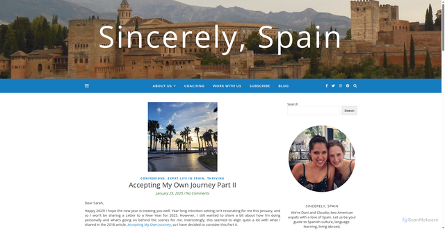 Security scan screenshot of https://www.sincerelyspain.com/blog/2019/12/26/holiday-traditions-los-reyes-magos/