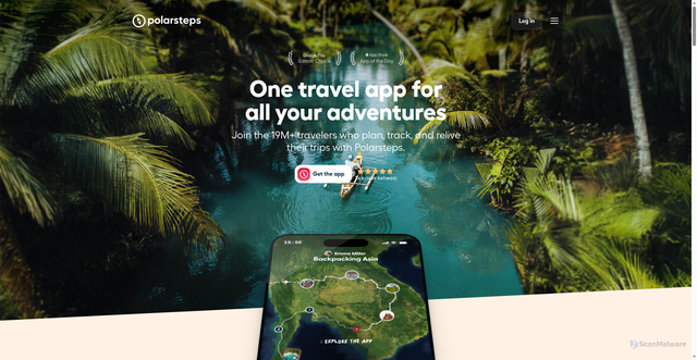 Security scan screenshot of https://www.polarsteps.com