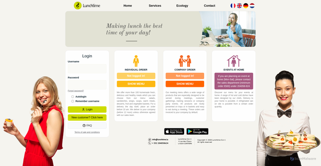 Security scan screenshot of https://www.lunchtime.lu