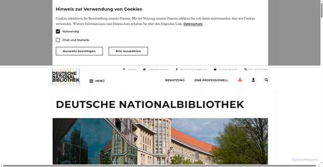 Security scan screenshot of https://www.dnb.de/DE/Home/home_node.html