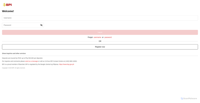 Security scan screenshot of https://u.gy/bpi-care-centers