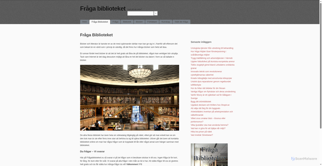 Security scan screenshot of https://fragabiblioteket.nu