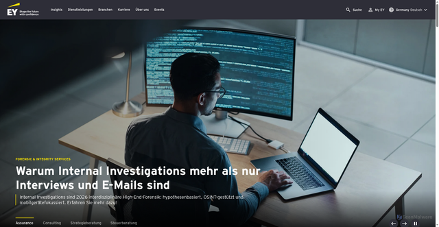 Security scan screenshot of https://auth02.ey.com