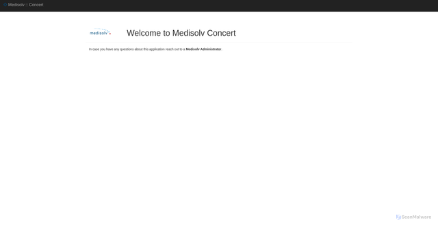 Security scan screenshot of https://concert.medisolvcloud.com