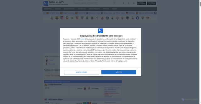 Security scan screenshot of https://futbolenlatv.com