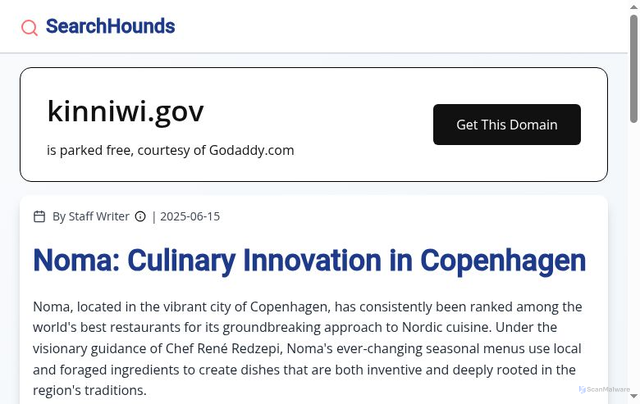 Security scan screenshot of https://kinniwi.gov/