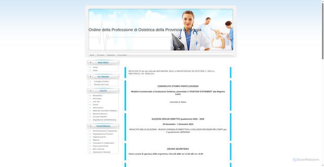 Security scan screenshot of https://www.ostetrichep.it/public/