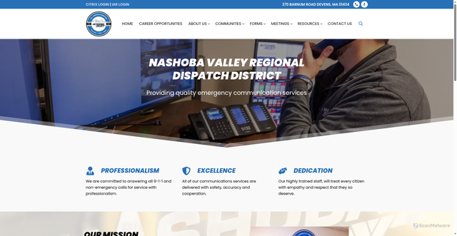 Security scan screenshot of https://nvrddma.gov/