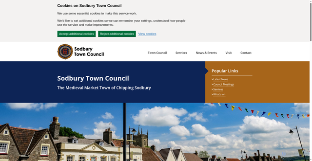 Security scan screenshot of https://www.sodburytowncouncil.gov.uk/