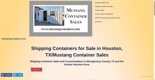 Security scan screenshot of https://mustangcontainer.com/