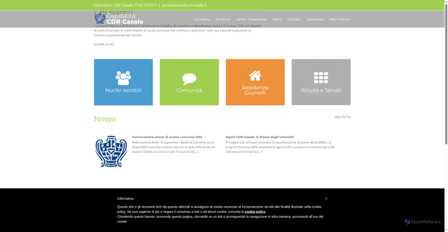 Security scan screenshot of https://www.cdrcasale.it
