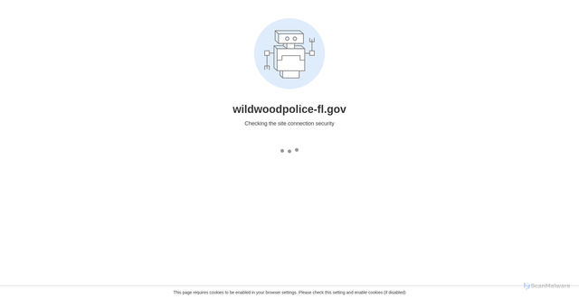 Security scan screenshot of https://wildwoodpolice-fl.gov/