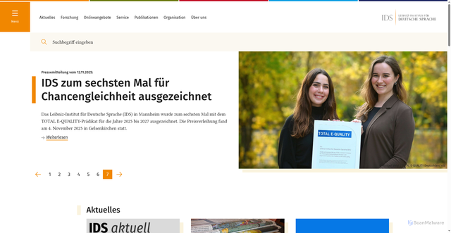 Security scan screenshot of https://www.ids-mannheim.de/