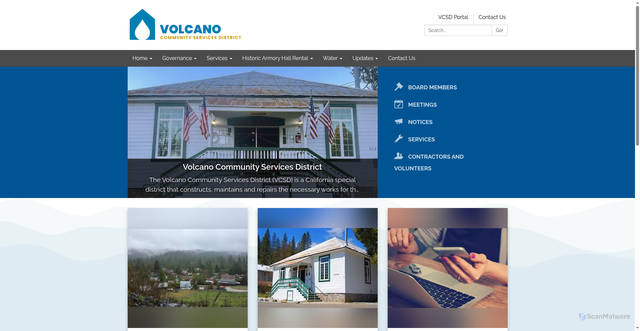 Security scan screenshot of https://www.volcanocsd.gov/