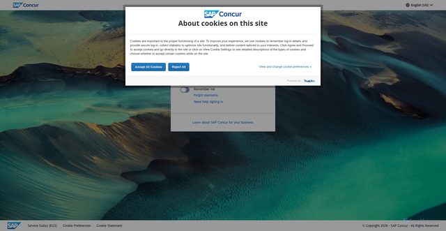 Security scan screenshot of https://eu1.concursolutions.com